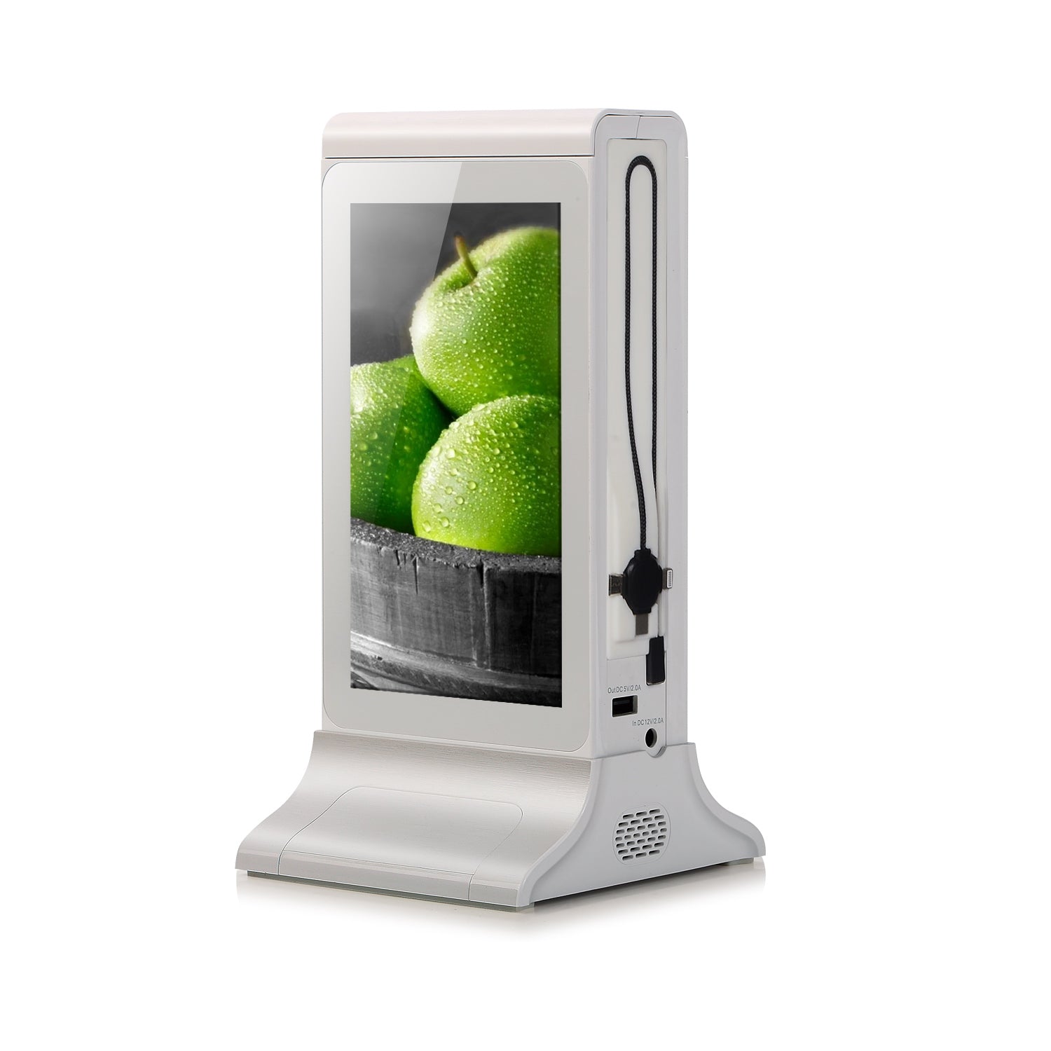 TREND Table Advertising Player - Premium 7-Inch IPS LCD Screen , Multi-Device Charging Hub , Sleek Black , 24-Hour Battery Life & Smart Remote Content Control TREND Table Advertising Player - Premium 7-Inch IPS LCD Screen , Multi-Device Charging Hub , Sleek Black , 24-Hour Battery Life & Smart Remote Content Control